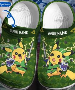 Custom Pikachu Zelda Crocss Green Crocss - livanniespoon Store