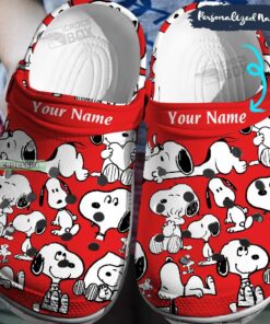Custom Snoopy Red Crocss Shoes - livanniespoon Store