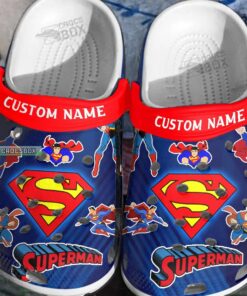 Custom Superman Crocss For Kids - livanniespoon Store