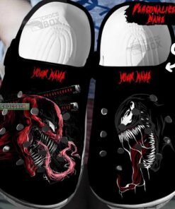 Custom Venom And Deadpool Crocss - livanniespoon Store