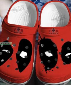 Deadpool Funny Face Crocss Deadpool Fxk Cancer Crocss - livanniespoon Store