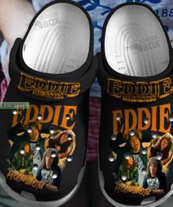 Eddie Munson Black Crocss Stranger Things Halloween Crocss - livanniespoon Store