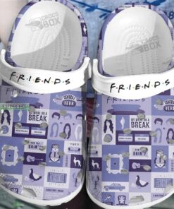 Friends themed Crocss purple - livanniespoon Store