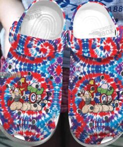 Funny Avengers Team Tie Dye Crocss Shoes - livanniespoon Store
