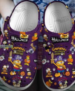 Garfield Cartoon Purple Crocss - livanniespoon Store