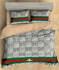 BEST Gucci Grey Luxury Bedding Set -livanniespoon Store