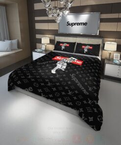 BEST Gucci Marshmello Supreme Black Luxury Bedding Set -livanniespoon Store