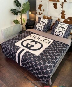 Gucci Navy Duvet cover bedding set -livanniespoon Store