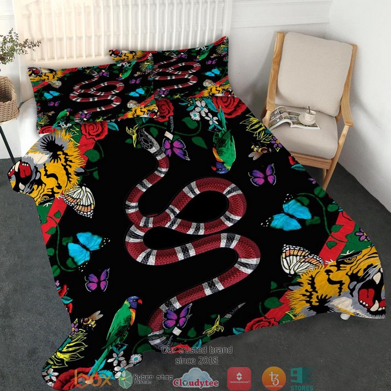 Gucci Snake Animal Quilt Bedding Set -livanniespoon Store