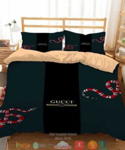 Gucci Snake Green Quilt Bedding Set -livanniespoon Store