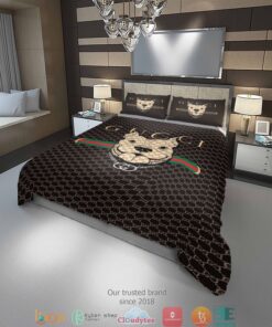 Gucci The Rottweiler Quilt Bedding Set -livanniespoon Store