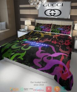 Gucci Words Room Quilt Bedding Set -livanniespoon Store