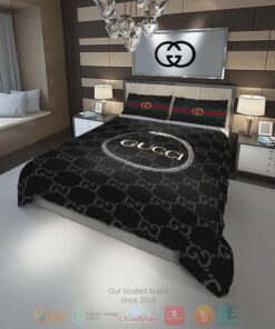 NEW Gucci snake black pattern Duvet cover bedding set -livanniespoon Store