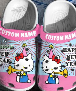 Happy New Year Hello Kitty Crocss Clogs - livanniespoon Store