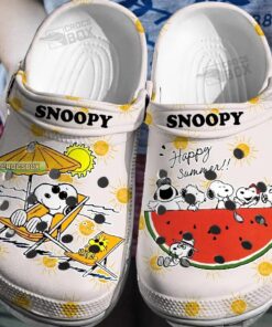 Happy Summer Snoopy Crocss - livanniespoon Store