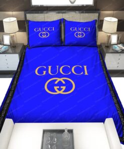 Blue Gucci Luxury Bedding Sets -livanniespoon Store