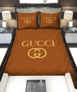 Brown Gucci Luxury Bedding Sets -livanniespoon Store