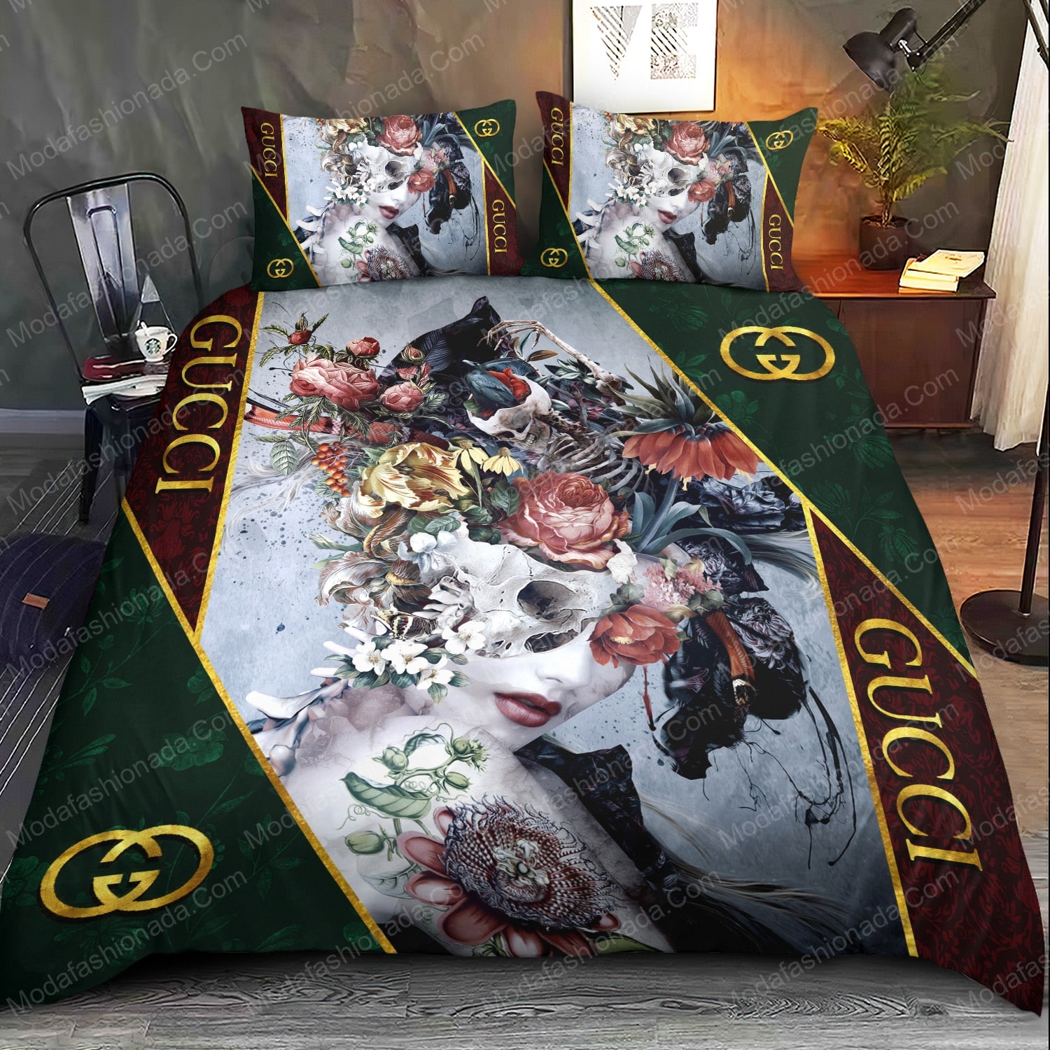 Dark Queen Gucci Luxury Bedding Sets -livanniespoon Store