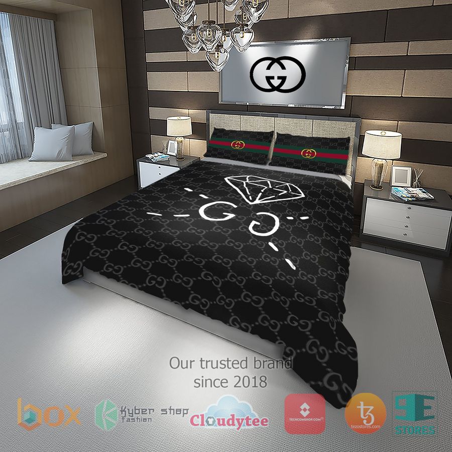 Diamond Gucci logo Bedding Set -livanniespoon Store