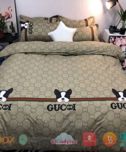 French Bulldog Gucci pattern Bedding Set -livanniespoon Store