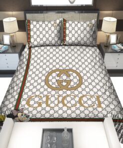 Gold Gucci Mickey Mouse Luxury Bedding Sets -livanniespoon Store