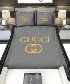 Grey Gucci Luxury Bedding Sets -livanniespoon Store