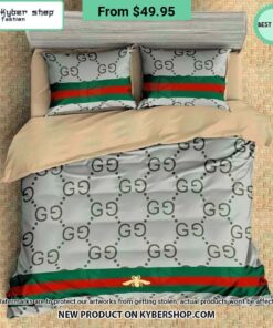 Gucci Bee grey Bedding Set -livanniespoon Store