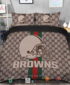 BEST Gucci Cleveland Browns Bedding Set -livanniespoon Store