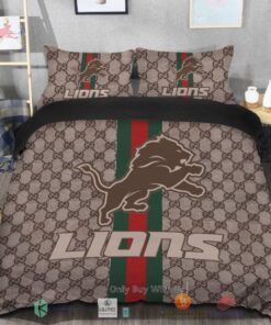BEST Gucci Detroit Lions Bedding Set -livanniespoon Store