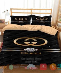 Gucci Diamond logo black Bedding Set -livanniespoon Store