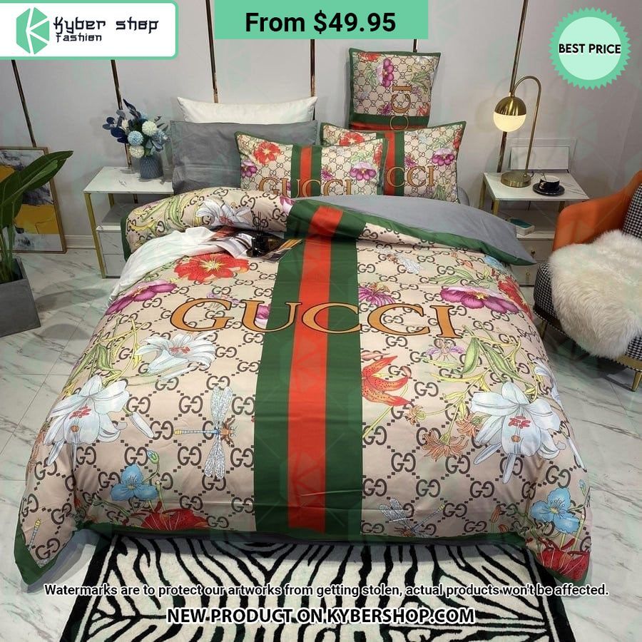 Gucci Flowers Bedding Set -livanniespoon Store