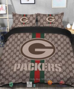 BEST Gucci Green Bay Packers Bedding Set -livanniespoon Store