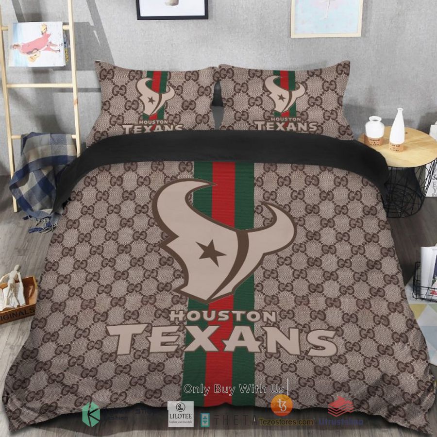BEST Gucci Houston Texans Bedding Set -livanniespoon Store