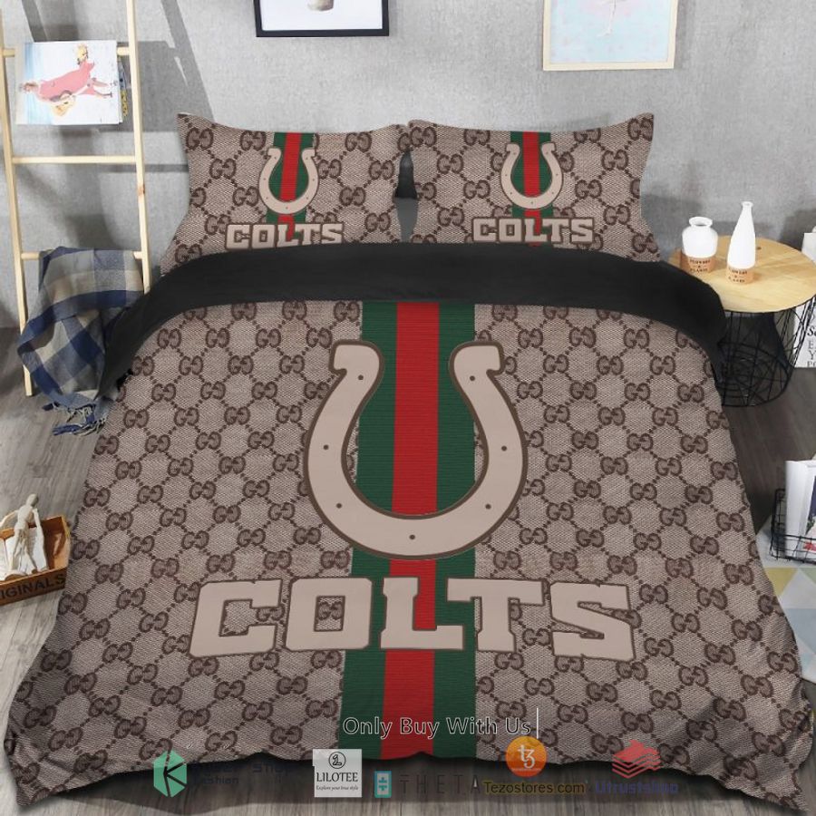 BEST Gucci Indianapolis Colts Bedding Set -livanniespoon Store