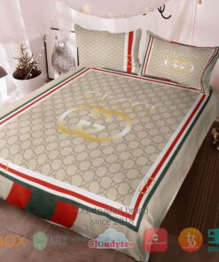 Gucci logo Italian Luxury Brand Bedding Set -livanniespoon Store