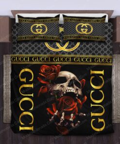 Gucci Skull And Roses Luxury Bedding Sets -livanniespoon Store