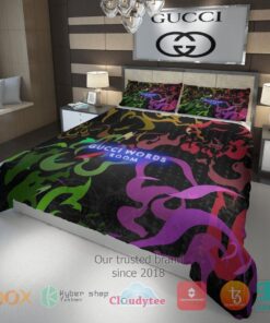 Gucci Words Room Italian Luxury Brand Bedding Set -livanniespoon Store