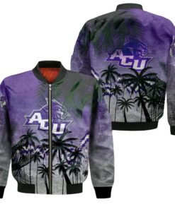 Abilene Christian Wildcats Bomber Jacket 3D Printed Coconut Tree Tropical Grunge - livanniespoon Store