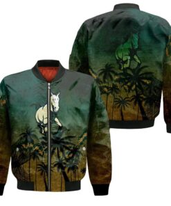 Cal Poly Mustangs Bomber Jacket 3D Printed Coconut Tree Tropical Grunge - livanniespoon Store