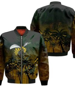 Alabama State Hornets Bomber Jacket 3D Printed Coconut Tree Tropical Grunge - livanniespoon Store