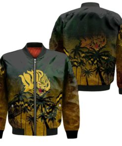 Arkansas-Pine Bluff Golden Lions Bomber Jacket 3D Printed Coconut Tree Tropical Grunge - livanniespoon Store