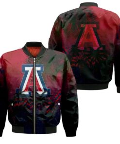 Arizona Wildcats Bomber Jacket 3D Printed Coconut Tree Tropical Grunge - livanniespoon Store
