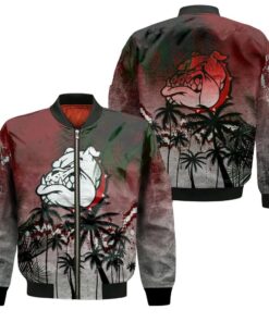 Alabama A&M Bulldogs Bomber Jacket 3D Printed Coconut Tree Tropical Grunge - livanniespoon Store
