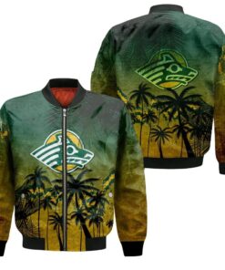 Alaska Anchorage Seawolves Bomber Jacket 3D Printed Coconut Tree Tropical Grunge - livanniespoon Store