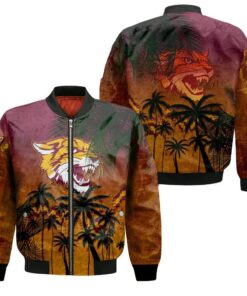 Bethune-Cookman Wildcats Bomber Jacket 3D Printed Coconut Tree Tropical Grunge - livanniespoon Store