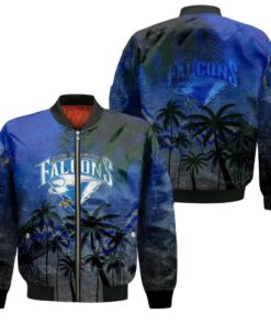 Air Force Falcons Bomber Jacket 3D Printed Coconut Tree Tropical Grunge - livanniespoon Store
