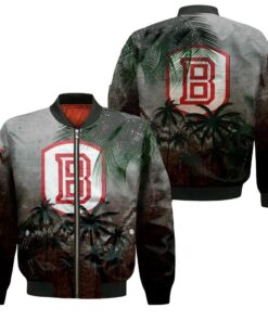 Bradley Braves Bomber Jacket 3D Printed Coconut Tree Tropical Grunge - livanniespoon Store
