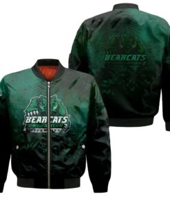 Binghamton Bearcats Bomber Jacket 3D Printed Coconut Tree Tropical Grunge - livanniespoon Store