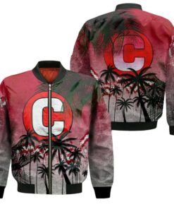 Centenary Gentlemen Bomber Jacket 3D Printed Coconut Tree Tropical Grunge - livanniespoon Store