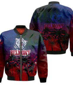 Belmont Bruins Bomber Jacket 3D Printed Coconut Tree Tropical Grunge - livanniespoon Store